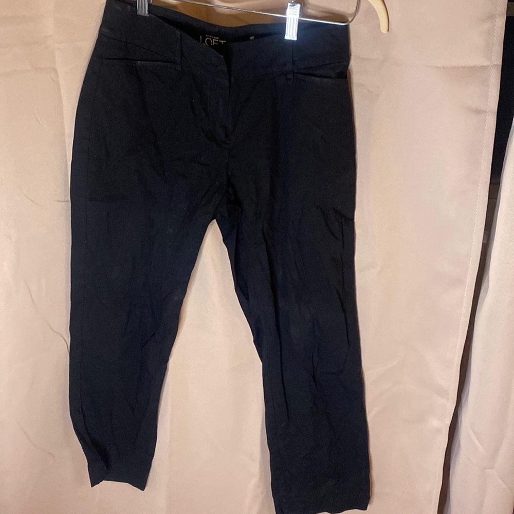 Black Crop Pants, ANN TAYLOR LOFT, Size 0